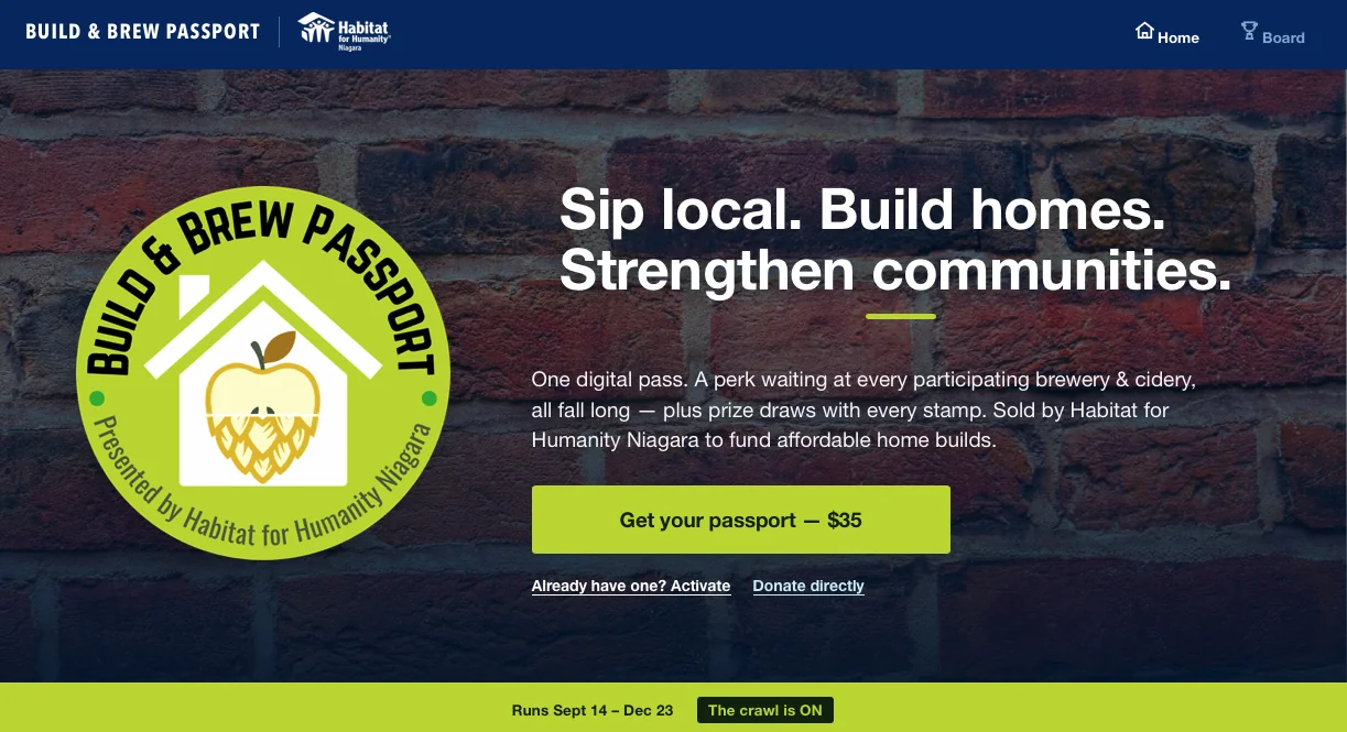 The Build & Brew Passport: A Nine-Stop Niagara Craft Crawl That Builds Homes