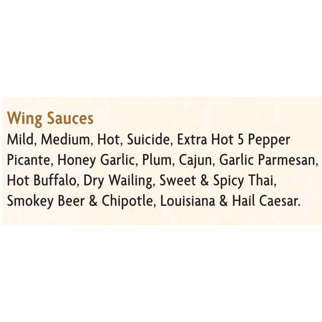 RickJo's Wing Flavors